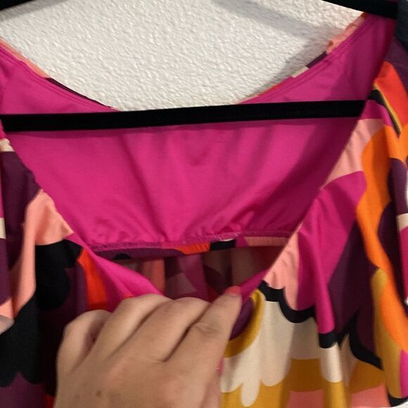 NWT-TRINA TURK-WOMEN'S FAN FAIRE OFF THE SHOULDER RUFFLE BANDEAU SWIM TOP-SIZE 6 - Picture 8 of 14